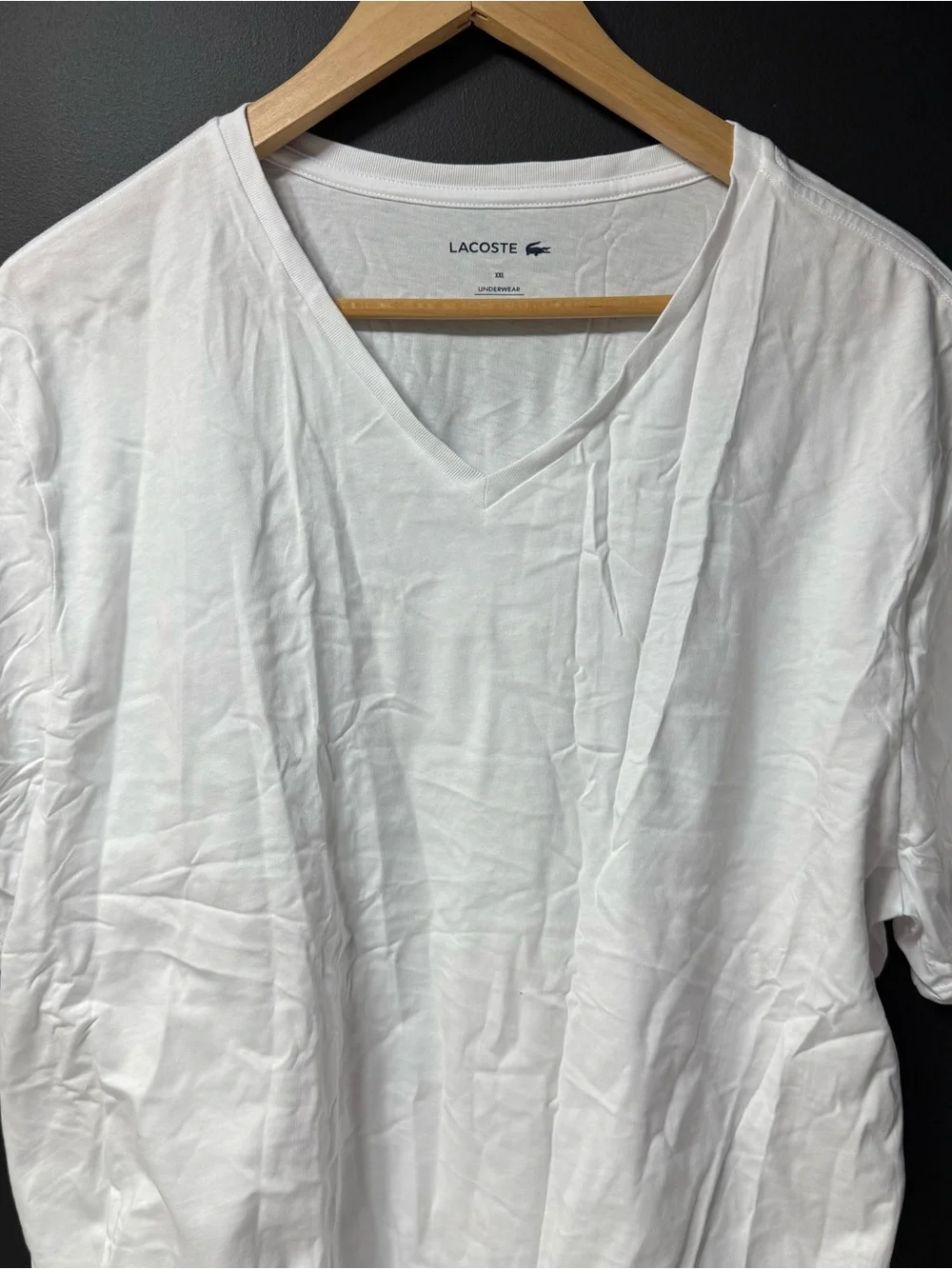 Cotton V-Neck T-Shirt Lacoste XXL